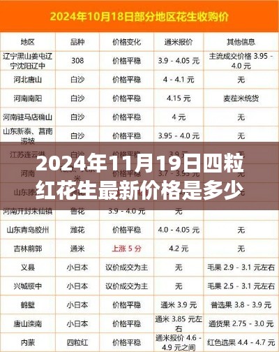 四粒紅花生最新價(jià)格觀察，2024年11月19日的探析與思考