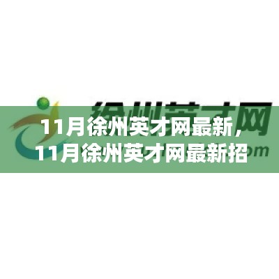 11月徐州英才網(wǎng)最新招聘動(dòng)態(tài)與行業(yè)趨勢(shì)深度解析