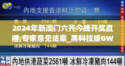 2024年新澳門六開今晚開獎(jiǎng)直播,專家意見法案_黑科技版GWL5.36
