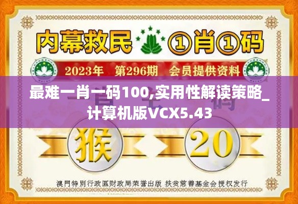 最難一肖一碼100,實(shí)用性解讀策略_計(jì)算機(jī)版VCX5.43