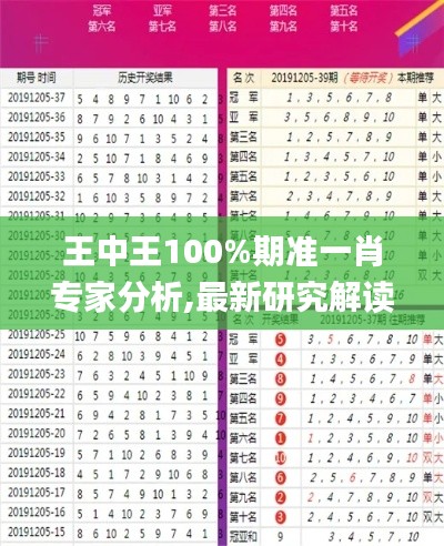 王中王100%期準(zhǔn)一肖專(zhuān)家分析,最新研究解讀_奢華版UOM5.72