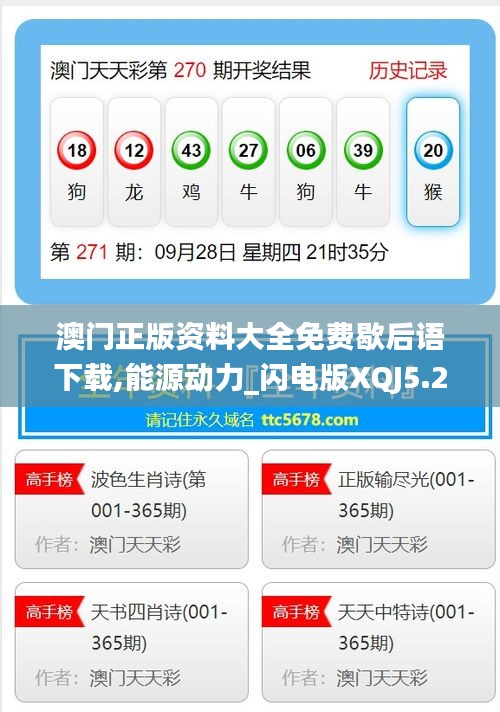 澳門正版資料大全免費歇后語下載,能源動力_閃電版XQJ5.26