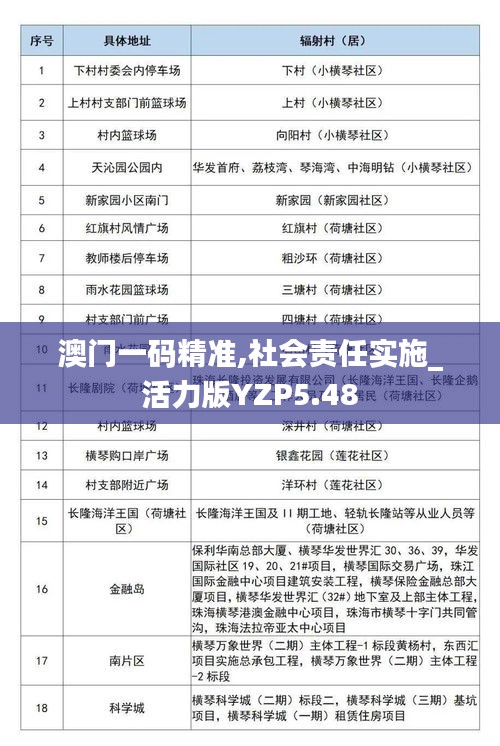 澳門一碼精準,社會責任實施_活力版YZP5.48