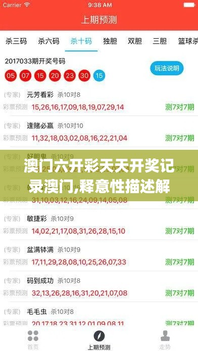 澳門六開彩天天開獎(jiǎng)記錄澳門,釋意性描述解_并發(fā)版ZQB5.5