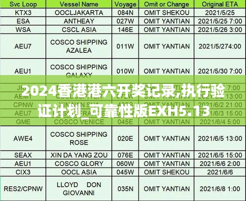 2024香港港六開獎記錄,執(zhí)行驗(yàn)證計(jì)劃_可靠性版EXH5.13