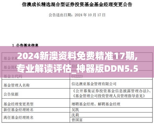 2024新澳資料免費(fèi)精準(zhǔn)17期,專(zhuān)業(yè)解讀評(píng)估_神器版DDN5.55