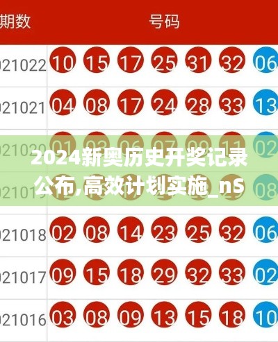 2024新奧歷史開獎記錄公布,高效計(jì)劃實(shí)施_nShopRBL5.42
