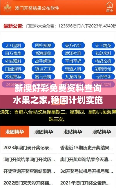 新澳好彩免費(fèi)資料查詢水果之家,穩(wěn)固計(jì)劃實(shí)施_聲學(xué)版TMW5.81