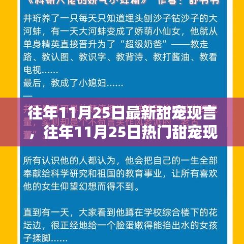 往年11月25日甜寵現(xiàn)言佳作盤點與深度評測