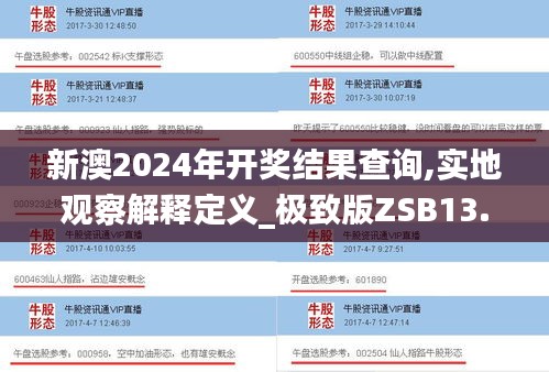 新澳2024年開獎(jiǎng)結(jié)果查詢,實(shí)地觀察解釋定義_極致版ZSB13.9