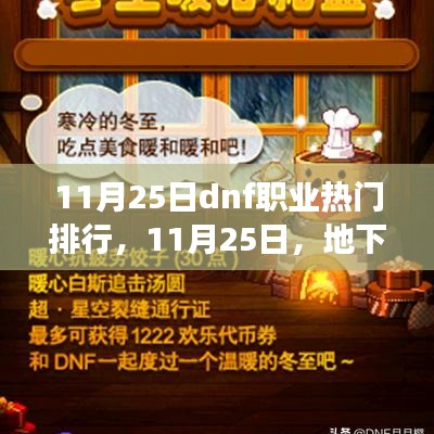 11月25日DNF職業(yè)熱門排行與暖心日常，友情之旅的不凡地下城