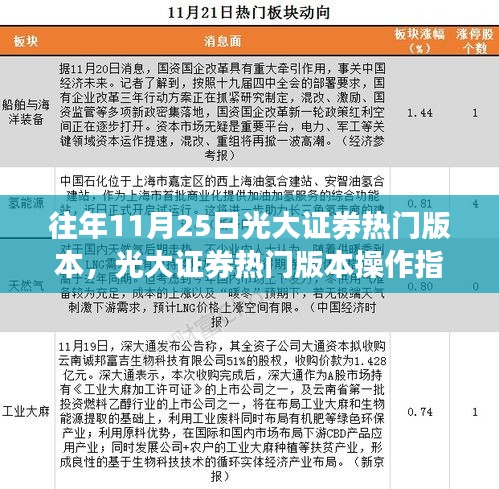 光大證券熱門版本操作指南，輕松完成投資任務(wù)（適合初學(xué)者與進階用戶）