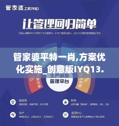 管家婆平特一肖,方案優(yōu)化實(shí)施_創(chuàng)意版IYQ13.49