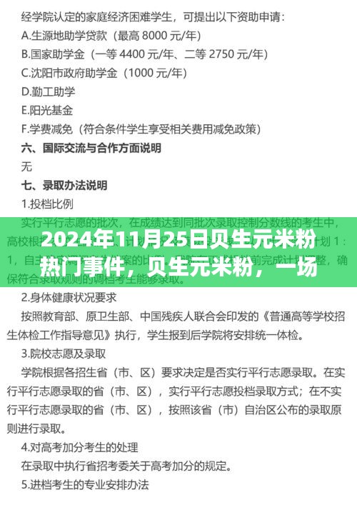 貝生元米粉熱門事件揭秘，行業(yè)矚目的一刻（2024年11月25日）