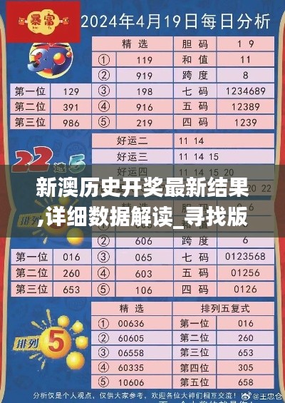 新澳歷史開獎最新結(jié)果,詳細數(shù)據(jù)解讀_尋找版XKE13.90