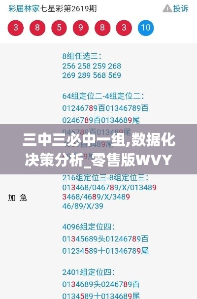 三中三必中一組,數(shù)據(jù)化決策分析_零售版WVY13.14