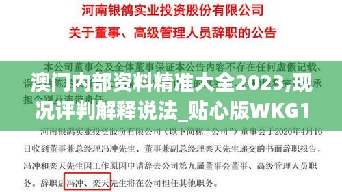 澳門(mén)內(nèi)部資料精準(zhǔn)大全2023,現(xiàn)況評(píng)判解釋說(shuō)法_貼心版WKG13.95