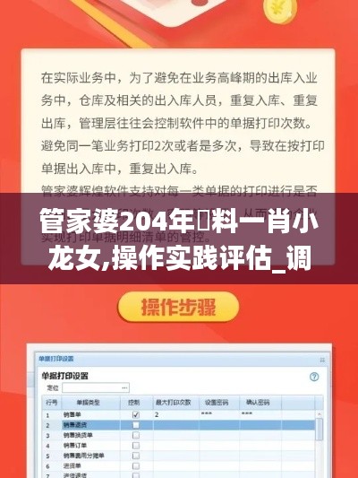 管家婆204年資料一肖小龍女,操作實(shí)踐評(píng)估_調(diào)整版ACX13.53