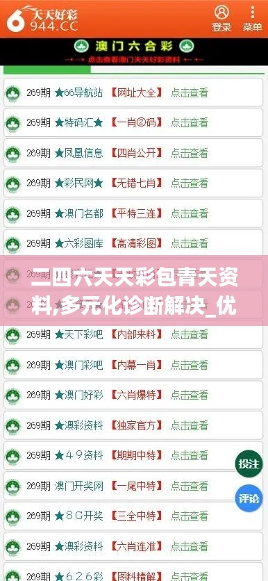 二四六天天彩包青天資料,多元化診斷解決_優(yōu)雅版MPM13.42