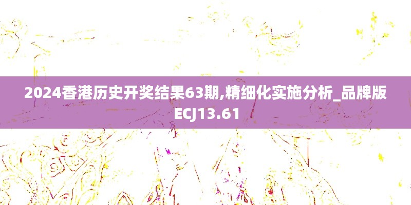 2024香港歷史開獎結果63期,精細化實施分析_品牌版ECJ13.61
