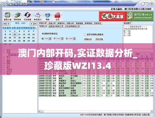 澳門內(nèi)部開碼,實(shí)證數(shù)據(jù)分析_珍藏版WZI13.4