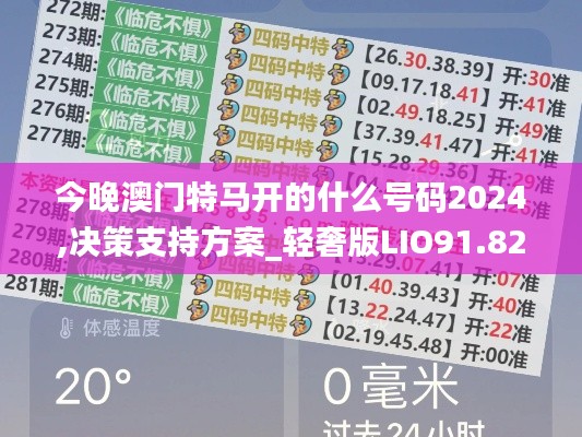 今晚澳門(mén)特馬開(kāi)的什么號(hào)碼2024,決策支持方案_輕奢版LIO91.828