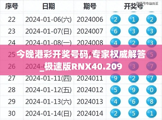 今晚港彩開獎號碼,專家權(quán)威解答_極速版RNX40.209
