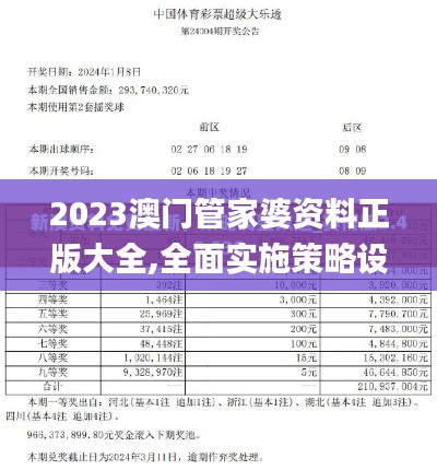 2023澳門管家婆資料正版大全,全面實(shí)施策略設(shè)計(jì)_高端體驗(yàn)版BJV48.578
