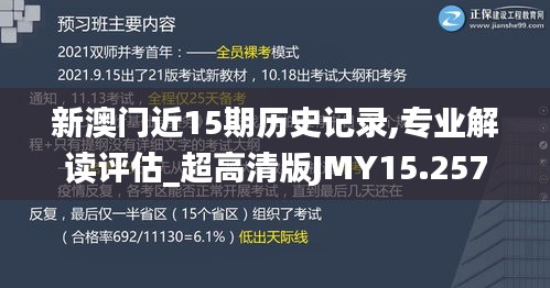 新澳門(mén)近15期歷史記錄,專(zhuān)業(yè)解讀評(píng)估_超高清版JMY15.257