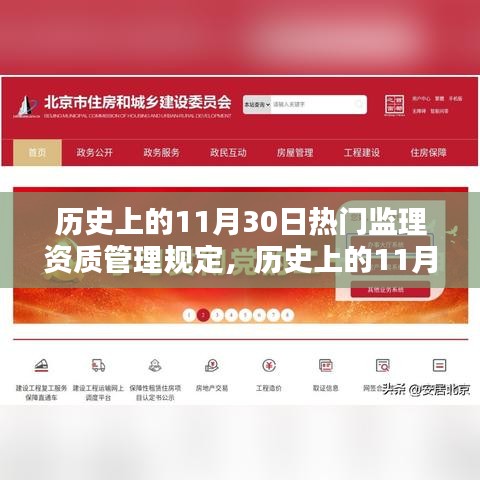 歷史上的監(jiān)理資質(zhì)管理規(guī)定深度評測與介紹，聚焦11月30日的熱門規(guī)定