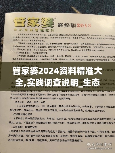 管家婆2024資料精準(zhǔn)大全,實(shí)踐調(diào)查說(shuō)明_生態(tài)版LWB59.528