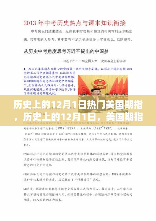 美國期指演變與影響，歷史上的12月1日回顧