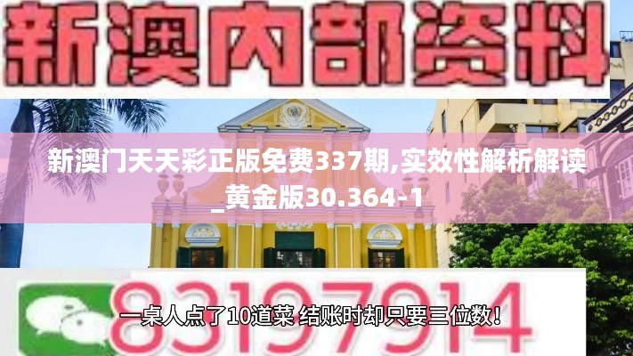 新澳門天天彩正版免費337期,實效性解析解讀_黃金版30.364-1