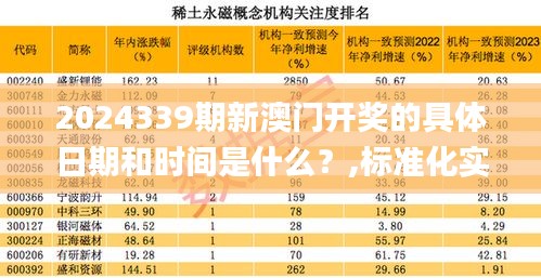 2024339期新澳門(mén)開(kāi)獎(jiǎng)的具體日期和時(shí)間是什么？,標(biāo)準(zhǔn)化實(shí)施程序分析_蘋(píng)果28.372-1