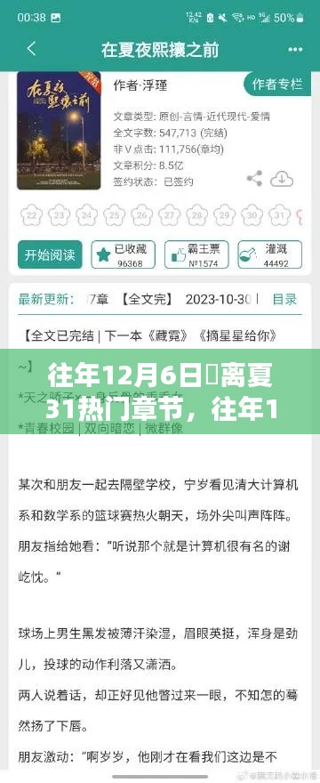 往年12月6日姇離夏第31章，熱門章節(jié)深度評(píng)測(cè)與介紹