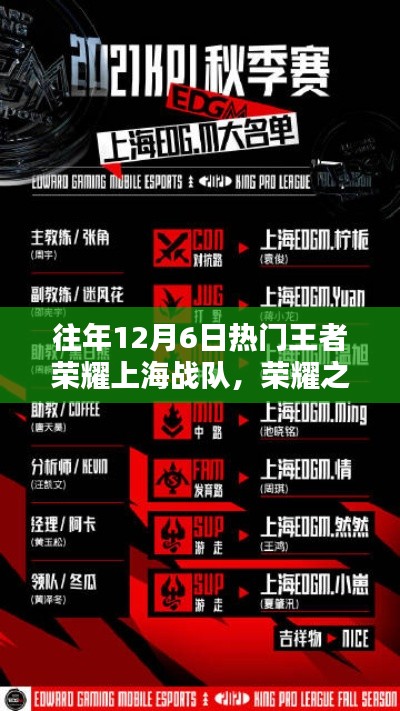 王者榮耀上海戰(zhàn)隊歷年12月6日榮耀之路，輝煌篇章的歷程回顧