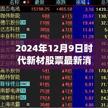 時代新材股票最新動態(tài)揭秘與小巷特色小店探秘之旅（2024年12月9日）