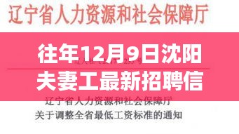 沈陽夫妻工最新招聘信息獲取攻略，高效尋找工作機會的指南