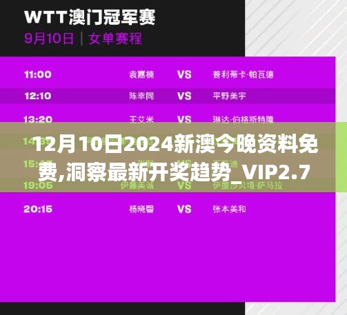 12月10日2024新澳今晚資料免費(fèi),洞察最新開獎(jiǎng)趨勢_VIP2.780