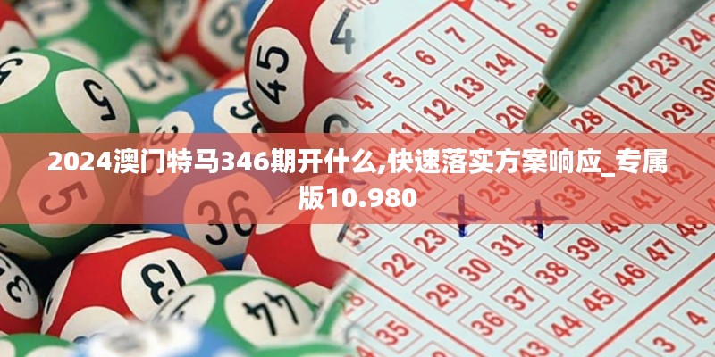 2024澳門特馬346期開什么,快速落實方案響應(yīng)_專屬版10.980