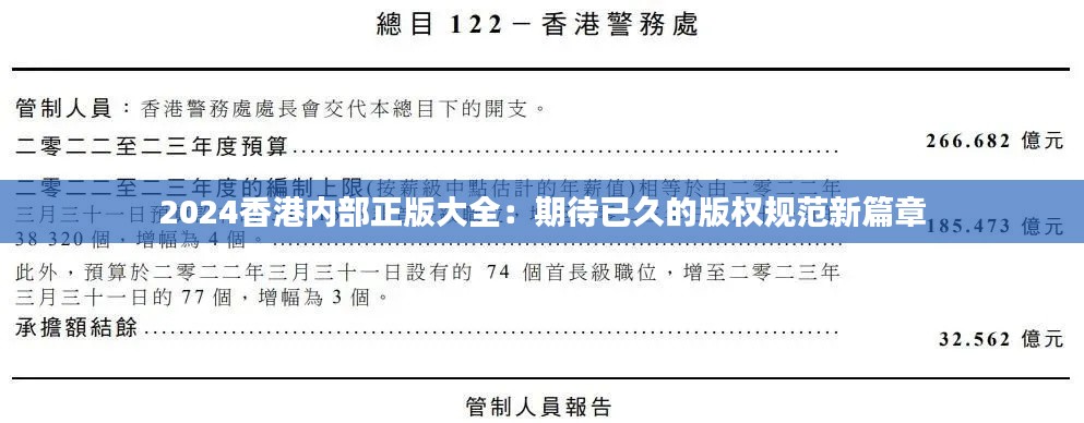 2024香港內部正版大全：期待已久的版權規(guī)范新篇章