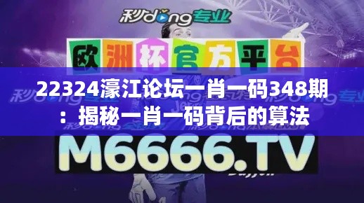 22324濠江論壇一肖一碼348期：揭秘一肖一碼背后的算法