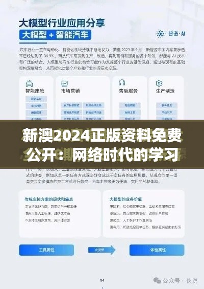 新澳2024正版資料免費公開：網(wǎng)絡(luò)時代的學(xué)習(xí)革命