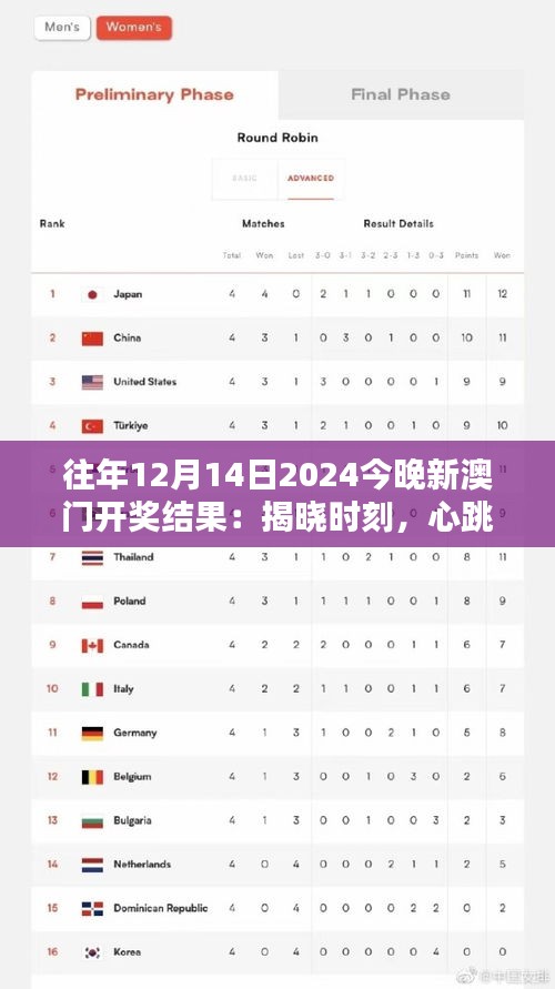 往年12月14日2024今晚新澳門開獎(jiǎng)結(jié)果：揭曉時(shí)刻，心跳與期待的同步