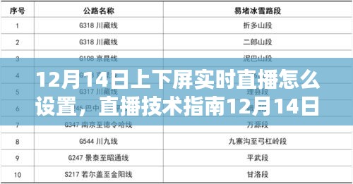 直播技術(shù)指南，如何設(shè)置12月14日上下屏實(shí)時(shí)直播詳解