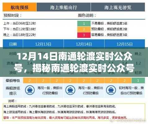 揭秘南通輪渡實時公眾號，最新動態(tài)一手掌握，出行無憂輕松啟程