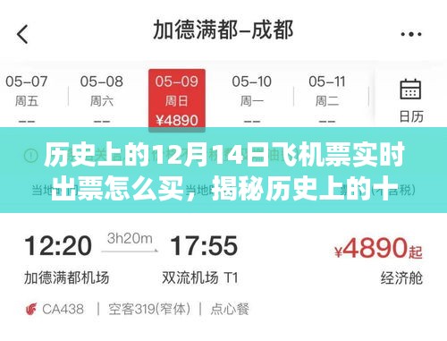 揭秘歷史中的十二月十四日，飛機票實時出票攻略與購買指南