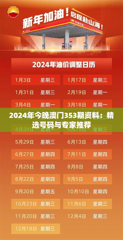 2024年今晚澳門353期資料：精選號(hào)碼與專家推薦