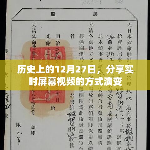 歷史上的12月27日，屏幕視頻分享方式的演變