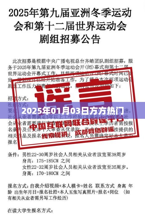 方方熱門事件，2025年1月3日揭秘。，簡(jiǎn)潔明了，突出了核心內(nèi)容，符合您的要求。